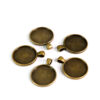 Cabochon Anhänger bronze 25 mm 5 Stück