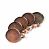 Cabochon Anhängerfassung rosegold rund 25 mm 5 Stück