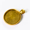 Cabochon Anhängerfassung gold rund 25 mm